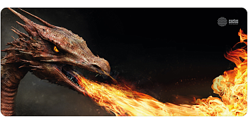 Коврик CACTUS Fire dragon XXL Чёрный